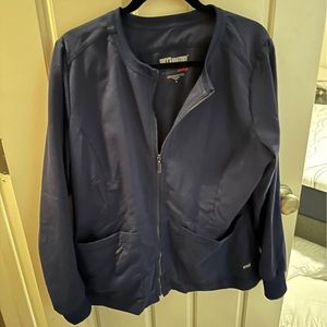Navy scrub jacket